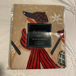 Shower‎ Curtain Christmas Snowmen Gathering Bathroom - New - Avanti - Holidays